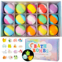 Bath Bombs for Kids with Toys Inside (15pcs)