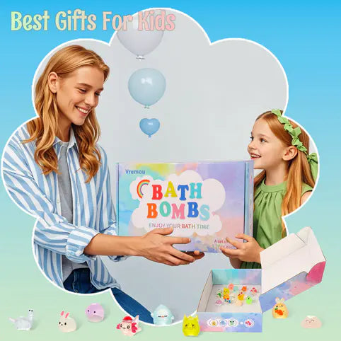 Bath Bombs for Kids with Toys Inside (15pcs)