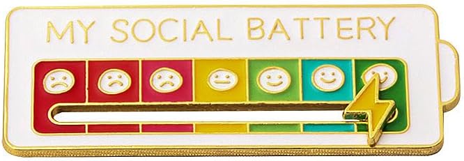 Social Battery Mood Pin-Vibe Meter