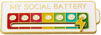 Social Battery Mood Pin-Vibe Meter