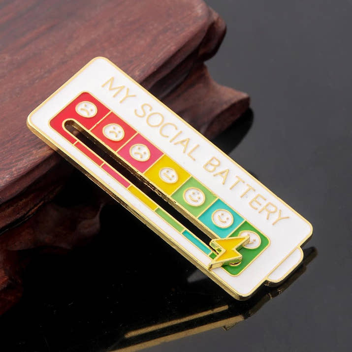 Social Battery Mood Pin-Vibe Meter