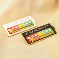 Social Battery Mood Pin-Vibe Meter