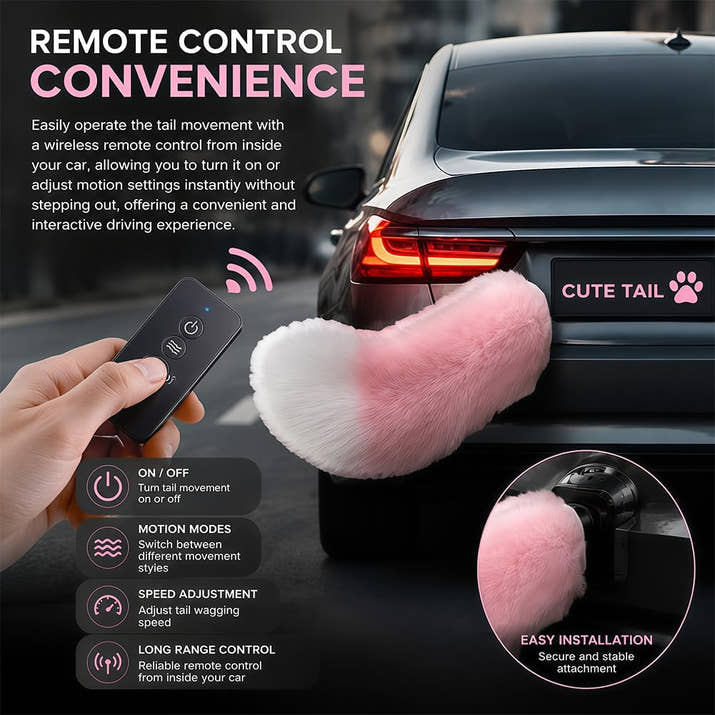 Fluffy Moving Car Tail