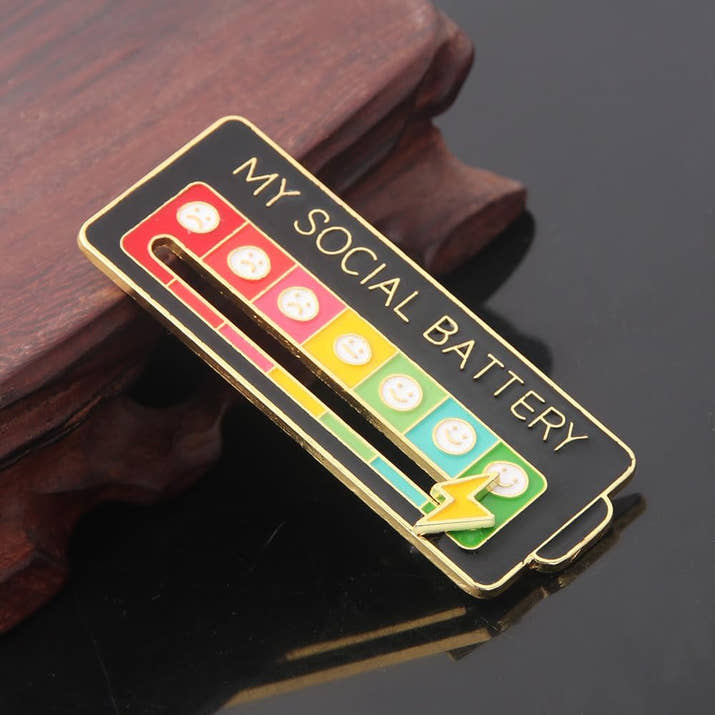 Social Battery Mood Pin-Vibe Meter