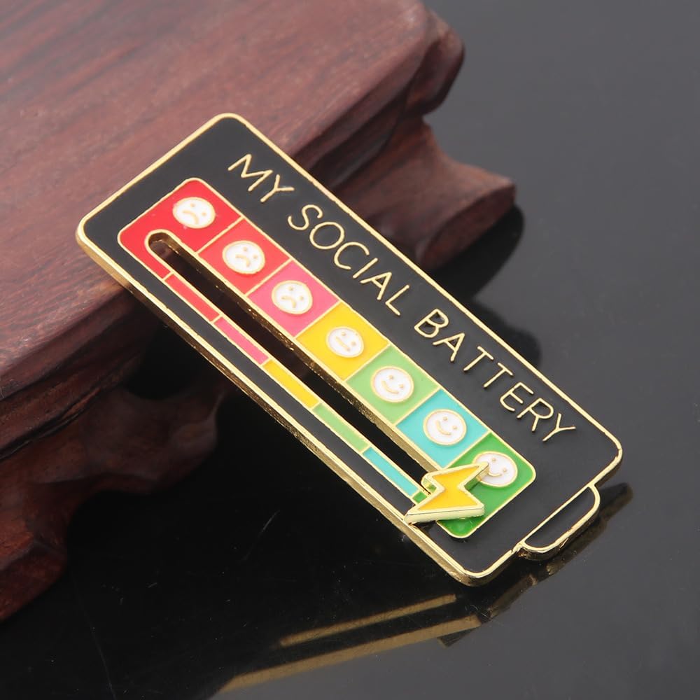 Social Battery Mood Pin-Vibe Meter