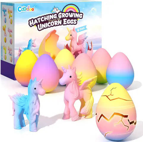 Rainbow Unicorn Surprise Eggs  (6Pack )