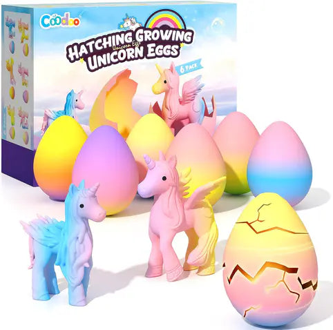 Rainbow Unicorn Surprise Eggs  (6Pack )
