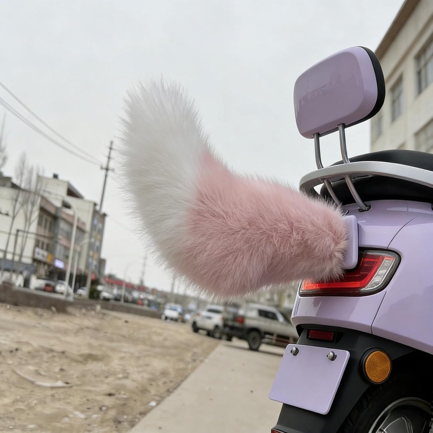 Fluffy Moving Car Tail