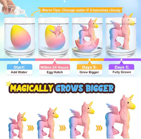 Rainbow Unicorn Surprise Eggs  (6Pack )