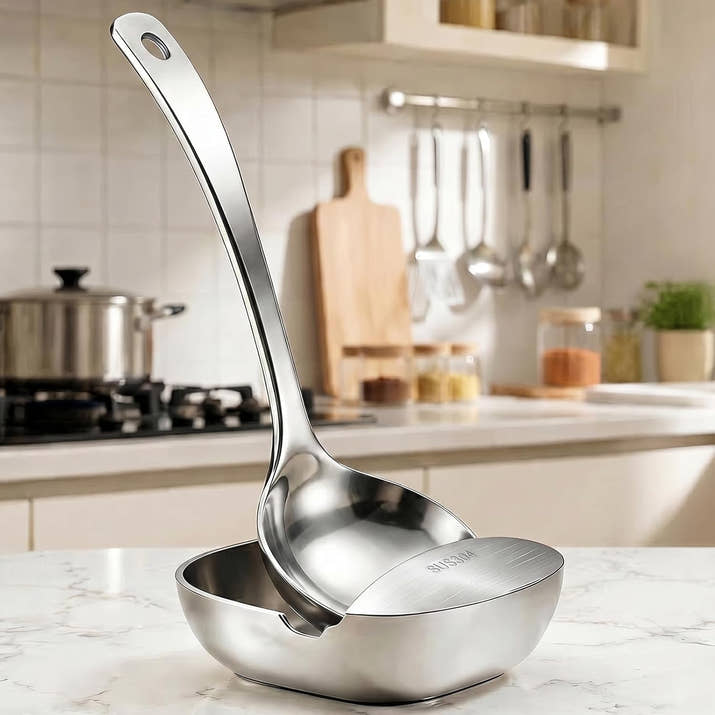 PureBox 2-in-1 Premium Stainless Steel Spoon Rest & Utensil Holder™
