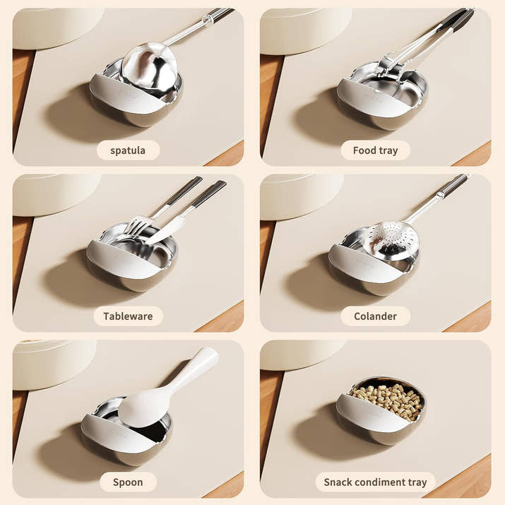 PureBox 2-in-1 Premium Stainless Steel Spoon Rest & Utensil Holder™