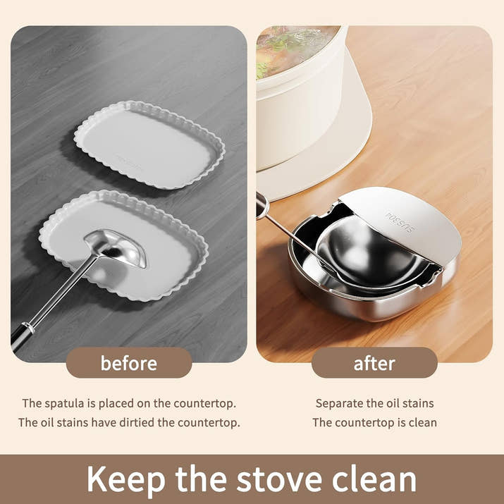 PureBox 2-in-1 Premium Stainless Steel Spoon Rest & Utensil Holder™