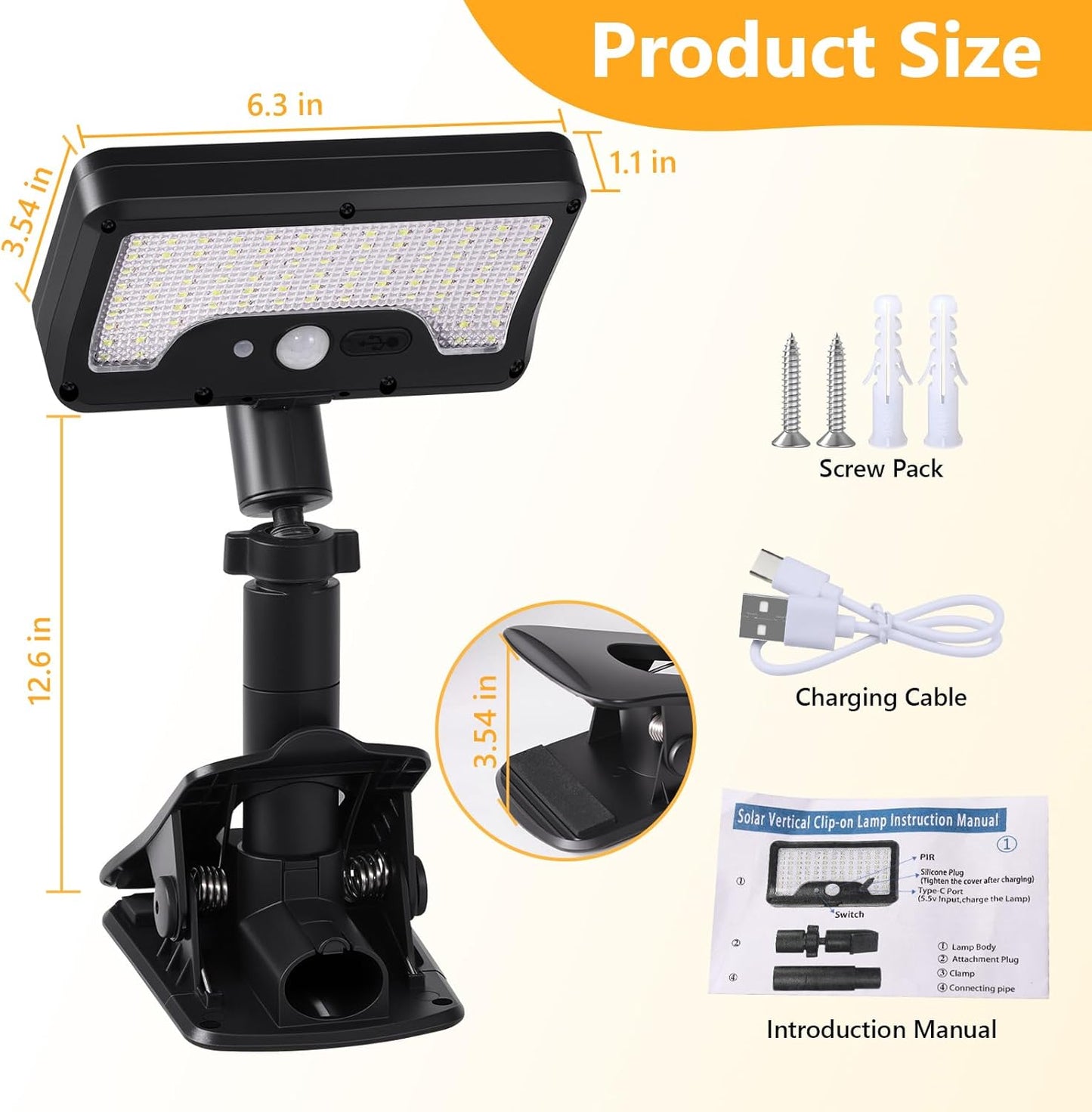 Clip On Solar Lamp 360°Rotatable™