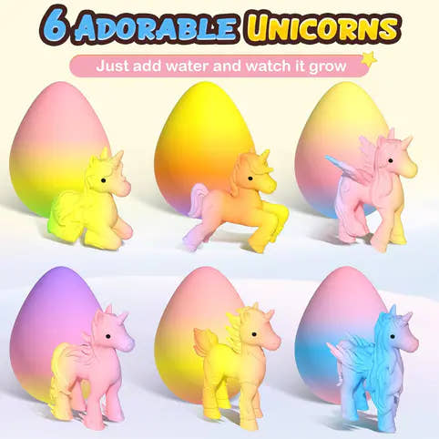 Rainbow Unicorn Surprise Eggs  (6Pack )