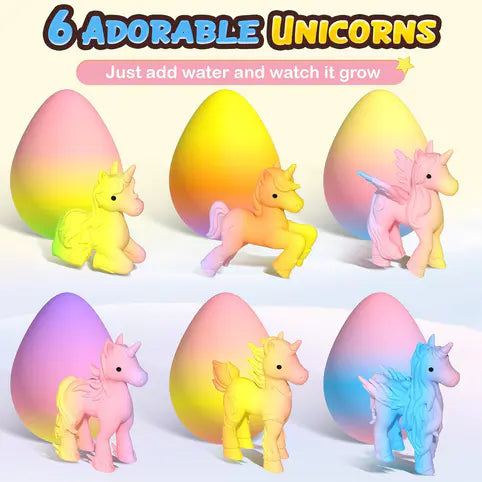 Rainbow Unicorn Surprise Eggs  (6Pack )