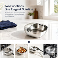 PureBox 2-in-1 Premium Stainless Steel Spoon Rest & Utensil Holder™