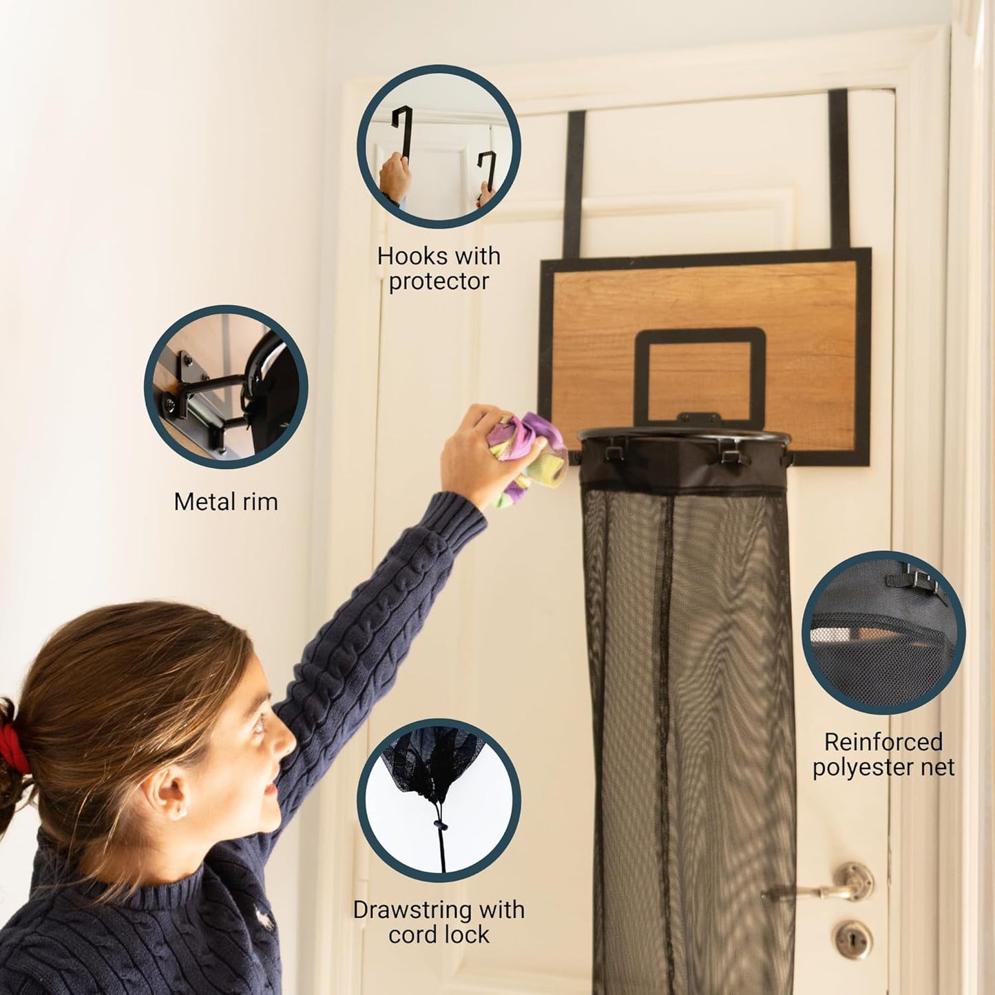 Seven Drops™ Basketball Laundry Hamper