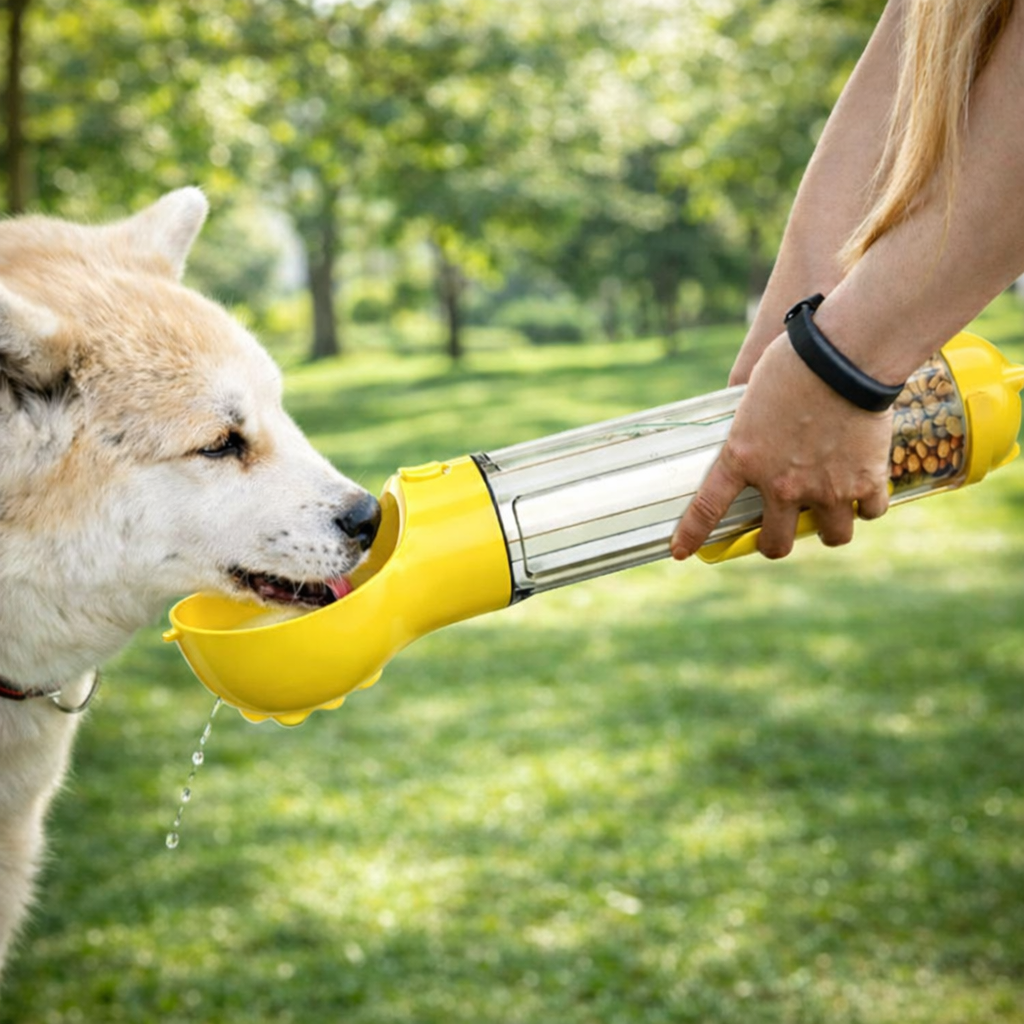 4-in-1 Portable Pet Water & Food Bottle
