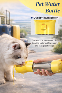 4-in-1 Portable Pet Water & Food Bottle