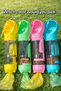 4-in-1 Portable Pet Water & Food Bottle