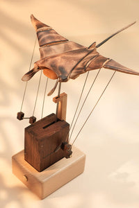 Hand-Carved Kinetic Manta Ray Sculpture™ (Only 10 pieces Crafted)
