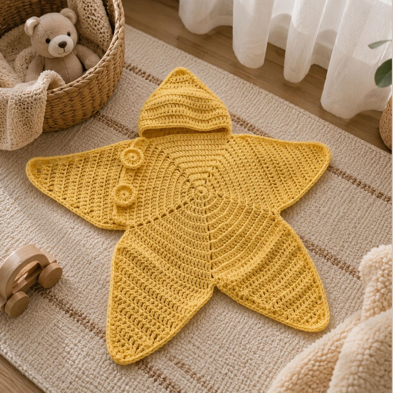 Handmade Crochet Star Baby Sleep Sack