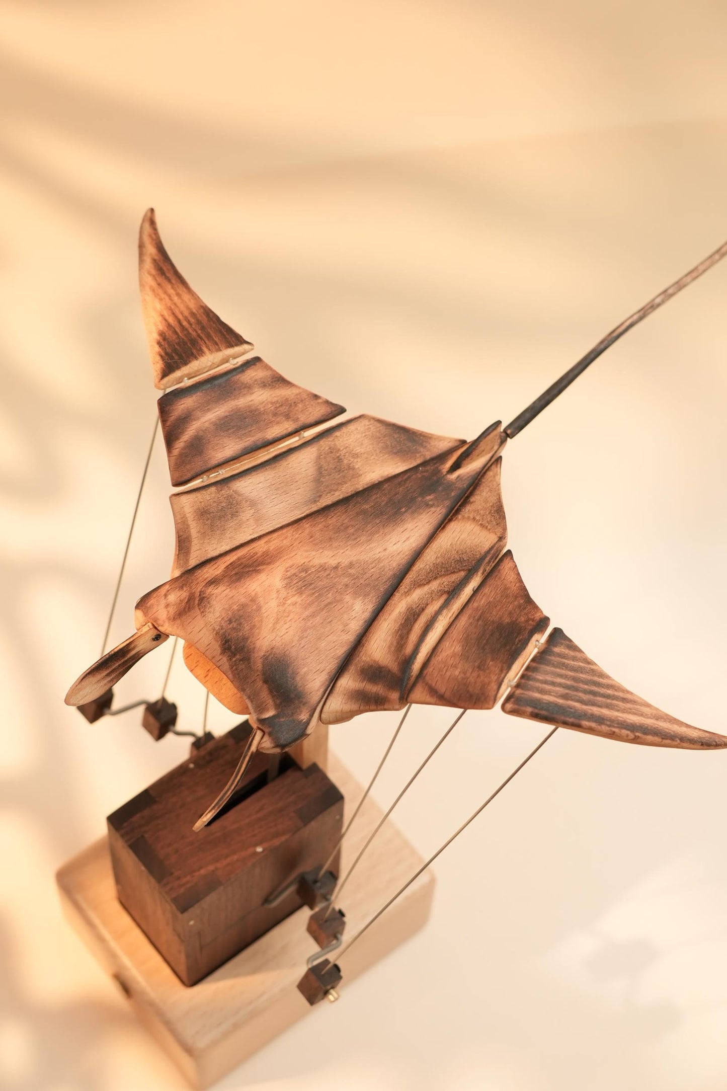 Hand-Carved Kinetic Manta Ray Sculpture™ (Only 10 pieces Crafted)