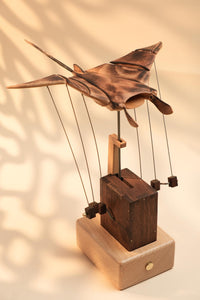 Hand-Carved Kinetic Manta Ray Sculpture™ (Only 10 pieces Crafted)
