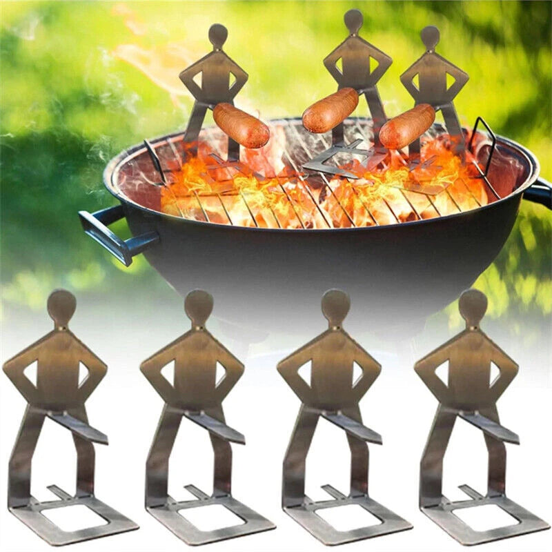 Funny BBQ Man Hot Dog Holders (2PCS)