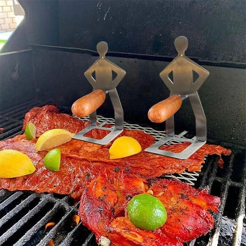 Funny BBQ Man Hot Dog Holders (2PCS)