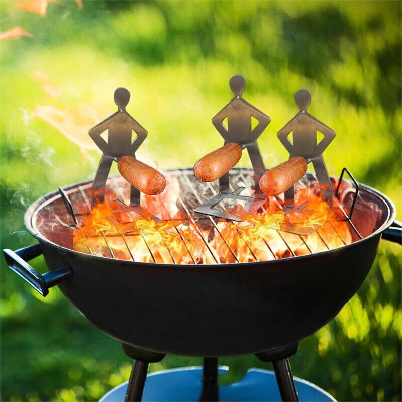 Funny BBQ Man Hot Dog Holders (2PCS)